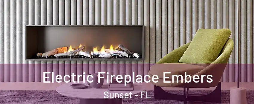  Electric Fireplace Embers Sunset - FL