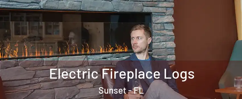  Electric Fireplace Logs Sunset - FL