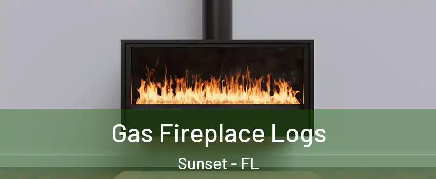  Gas Fireplace Logs Sunset - FL